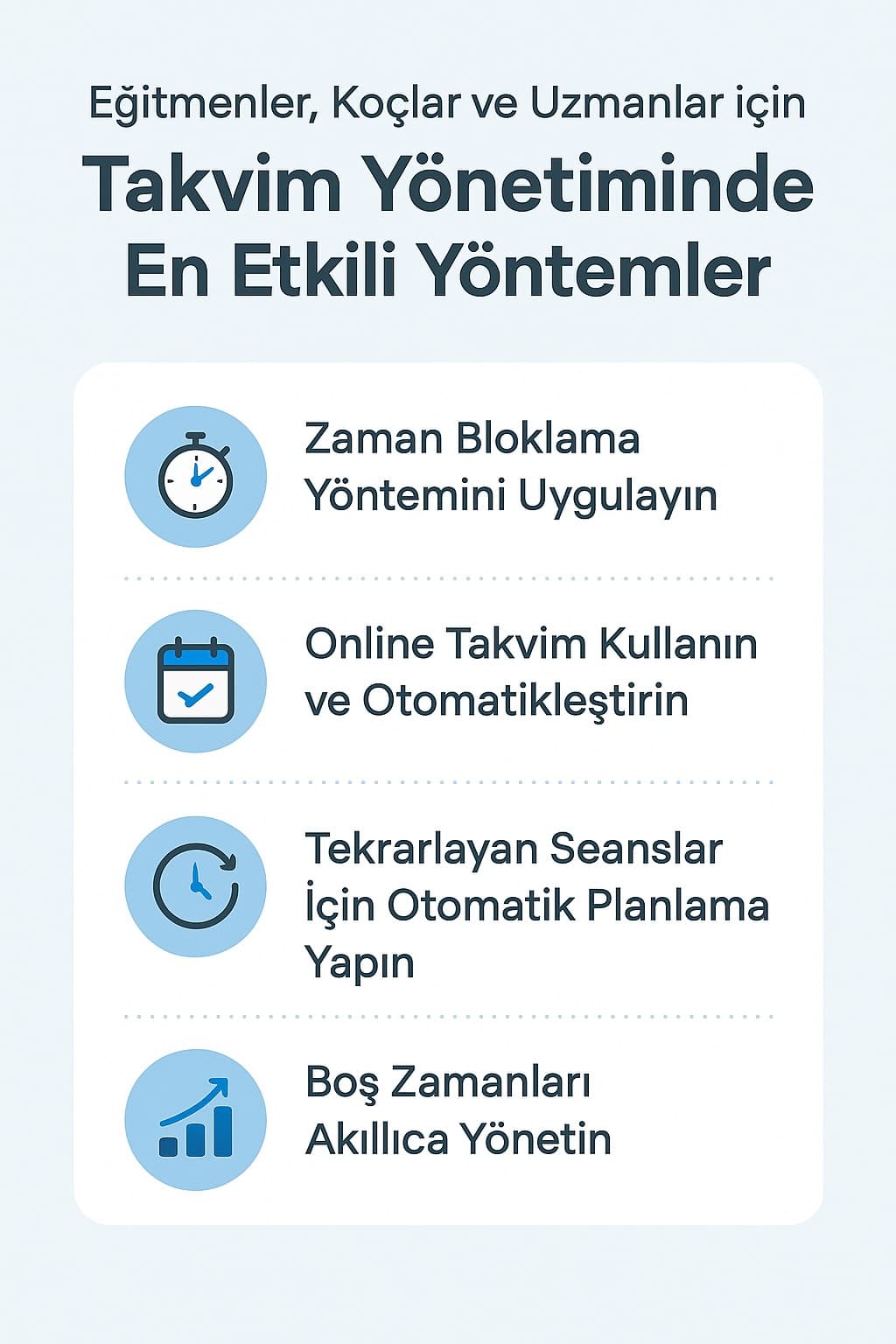 Eğitmenler, Koçlar ve Uzmanlar için Takvim Yönetiminde En Etkili Yöntemler